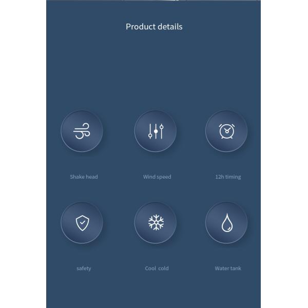 Portable Cooling Tower Fan TUYA Control Double Layer Design 33*33*120cm Dimensions