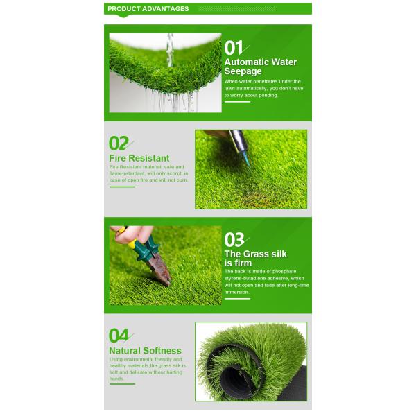 OEM ODM Soccer Field Artificial Grass Fire Resistant Environmental Friendly