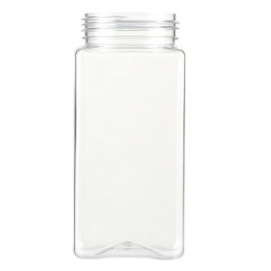 Custom Square Pet Plastic Drinking Bottles With Aluminum Cap