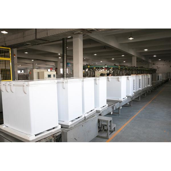 Glass Material Single Door Deep Chest Freezer Mechanical Temperature Control