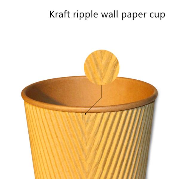 3-22oz Disposable Single Wall Kraft Paper Cup For Coffee & Hot Drinks