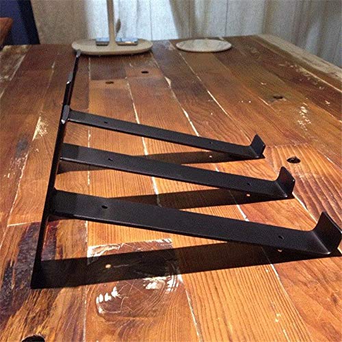 Wall Mounted Industrial Metal Shelf Supports Square Pipe Floating Shelf Brackets