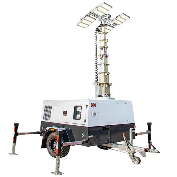 Mobile Light Tower Generator Diesel Light Tower Lamp 4×500W LED Industrial Light Tower
