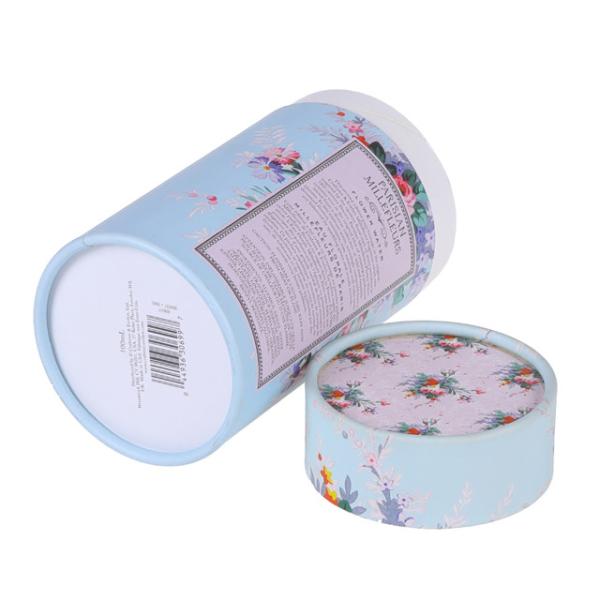 Eco-Friendly Skincare Gift Packaging Cardboard Cylinder Paper Tube Cosmetic Boxes Custom Print