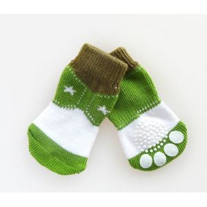 Customized logo, design knitting Rubber Anti Slip Basic Dog Socks