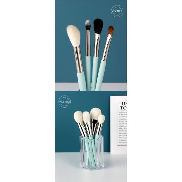 Vonira Squirrel Goat Sable Synthetic Hair Makeup Brushes With Birch Wood Handle