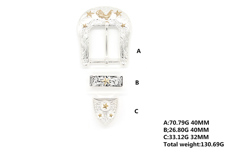 Wenzhou KML Custom Logo Fashion 2 Color Silver Metal Zinc Alloy Pin Belt Buckle