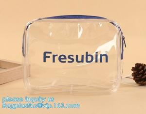 China Soft PVC EVA Clear Plastic Vinyl Cosmetic Packaging Bag with Zipper, makeup pouch transparent PVC clear cosmetic bags on sale