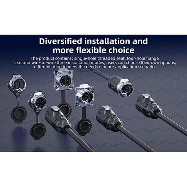 Cnlinko LP 20 2 Pin Plastic Aviation Connectors Wiring Screw Circular Waterproof 2 Pin Male Female Connector Led Connector