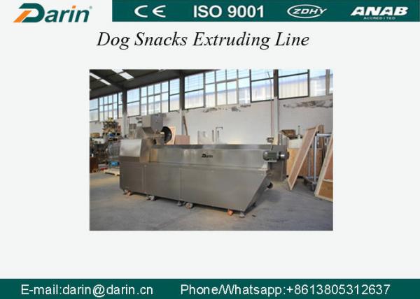 CE Approved Automatic Dog Food Extruder with Capacity 200-250kg , Pet Treats / Dog Chew Food Processing Line