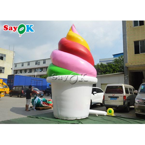 Custom 5mH PVC Inflatable Ice Cream Cone Model