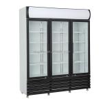 China Commercial Upright 3 Glass Door Refrigerator Display Fridge Beverage Cooler Cold Drink Showcase For Supermarket for sale