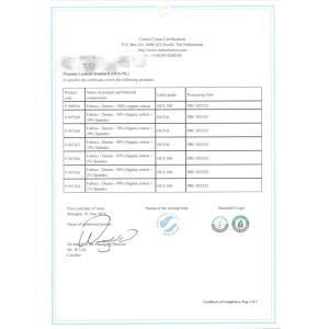 Changzhou Smart Textile Products Co.,Ltd. Certifications