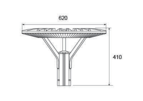 IP65 IK08 Outdoor Garden Lamps 60W Urban LED Lighting Die-casting Aluminium Exterior garden lights For Parks