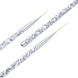 China Acrylic Handle Marble Crack Wire Drawing Pen 11/15/20mm DIY Nail Art Pen wholesale