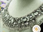 handmade fashion beading women beaded lace collar applique, Fitted top with
