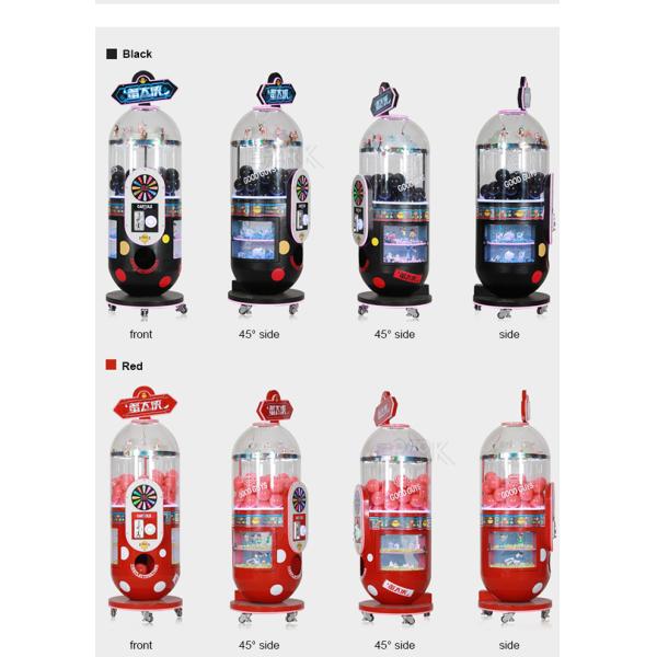 Coin Operated Colorful Capsule Machine Gacha Game Gashapon Machine With Light