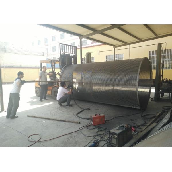 SUS 316L Johnson Wedge Wire Trommel Drum Screen For Animal Manure Treatment