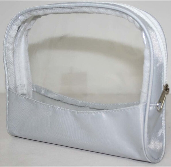 Clear PVC Plastic Cosmetic Organizer Bag With Zipper For Storage Customized