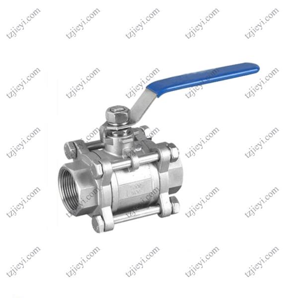 Thread Connection Pieces Stainless Steel 3 Piece Type Water Ball Valve