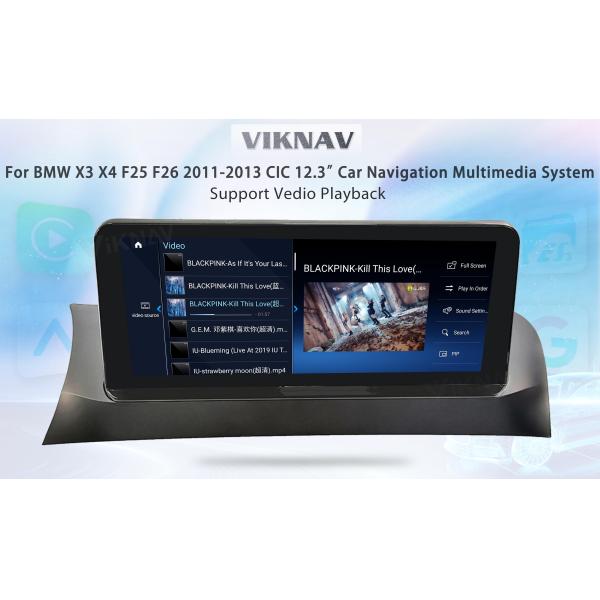 Viknav 12.3 inch Car Radio For BMW X3 X4 F25 F26 2011 2012 2013 CIC System Wireless Multimedia Player GPS Navigation And