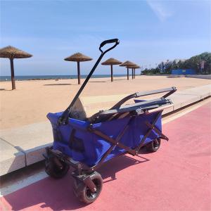 China PU Wheels Load 70kg Outdoor Foldable Wheeled Wagon Camping Folding Platform Wagon on sale