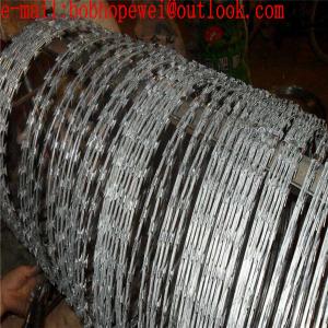 China razor ribbon fencing/razor barbed wire fencing/ concertina wire fencing/ barbed wire price/flat wrap razor wire on sale