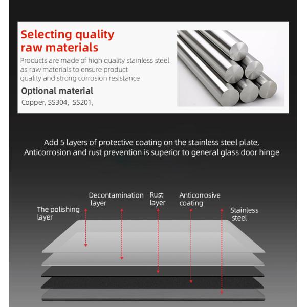 180 Degree Glass Pool Fence Hydraulic Hinge Stainless Steel Hinge for Shower Enclosure