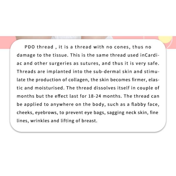 27g 30g PDO PCL PLLA Threads 25mm 38mm V Line Thread Lift