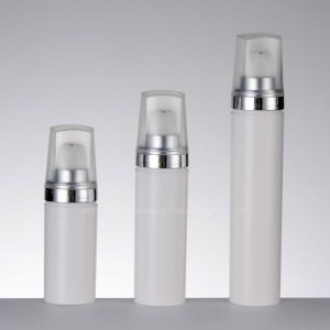 China Empty White 50ml Airless Pump Bottles Customized Logo wholesale