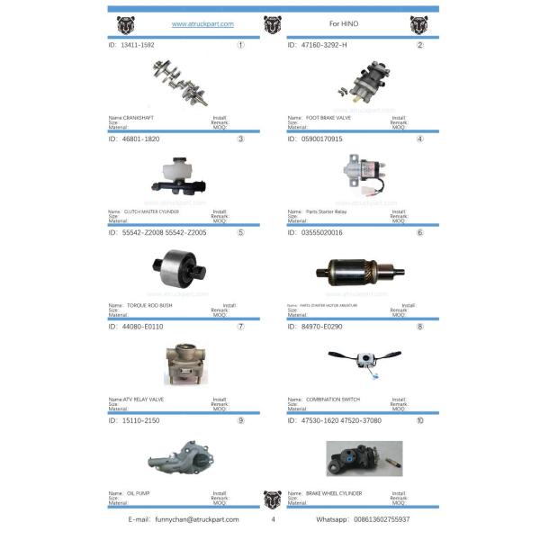 Japanese Truck Parts Heater Core S871071220 for Hino 500 Fd1j Gd1j Gh1j