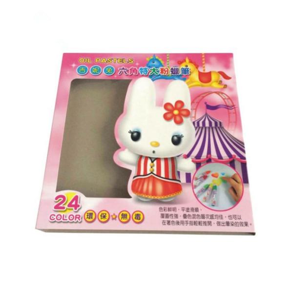 Bespoke Crayon Packaging Cardboard Toy Box Cute Appearance With Hanger