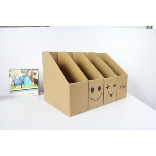 Folded Corrugated Paper File Case Books & Magzines Organization Bins & Boxes