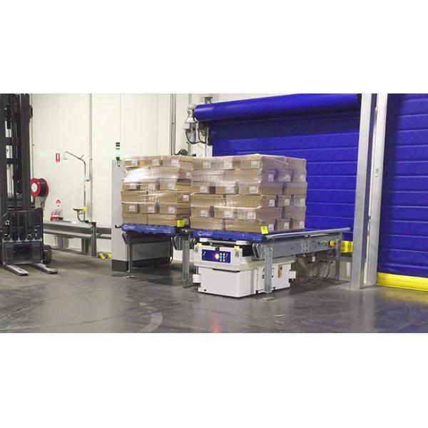 Flexibly Move Omni Directional Tunnel Lifting AGV Magnetic Tape Guiding For Food Industry