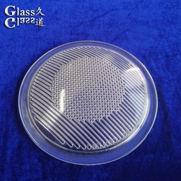 Customize Transparent Textured Surface Glass Light Cover Lens