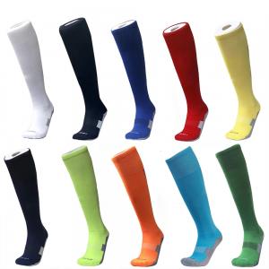 China Cotton Polyester Blend Soccer Grip Socks Crafted Anti Slip Football Socks on sale