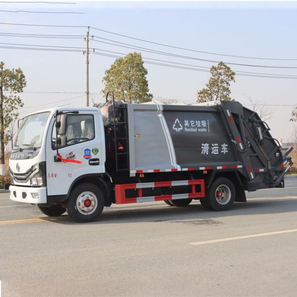 4x2 6 CBM Garbage Compactor Vehicle Truck Diesel Fuel Type 130hp Engine Dongfeng