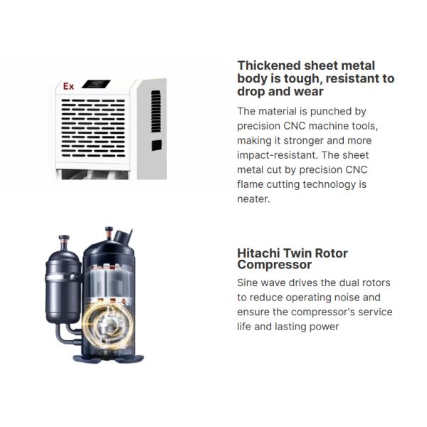 138L/D Explosion-proof Dehumidifier Moisture Remover With Imported Compressor For Household Basement Living Room House