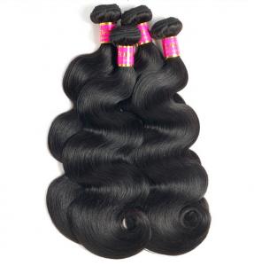 China Healthy End Body Wave Indian Human Hair Weave Natural Black For Black Women wholesale