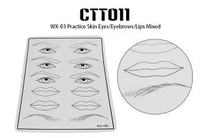 Durable Sheet Eyebrow / Lips / Face Practice Skin 15 X 20 Cm