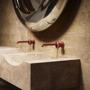 China Embedded Wall Basin Brushed Aluminum Faucets Contemporary Kitchen Taps Copper on sale