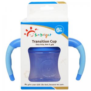 China Pink Blue Green EN71 6 Month 6 Ounce Girls Sippy Cup on sale
