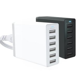 China 50W 6 Port USB Desktop Charger 5V 10A Intelligent IC wholesale