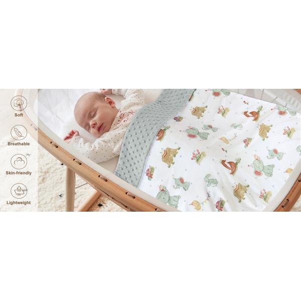 Soft Custom Baby Blankets 100% Polyester Multifunctional Blanket For Unisex Boys Girls