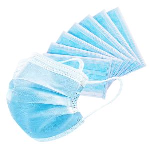 3 Layer Adjustable Straps Disposable Blue Mask