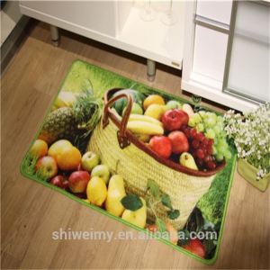 Fresh fruit design loop pile nylon door mat