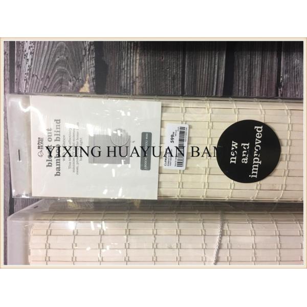 Modern Printed Bamboo Patio Shades Weaving With Raffia For Coffee Bar