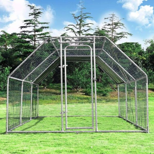 CE PVC Coating 3x4m Metal Walk In Chicken Coop