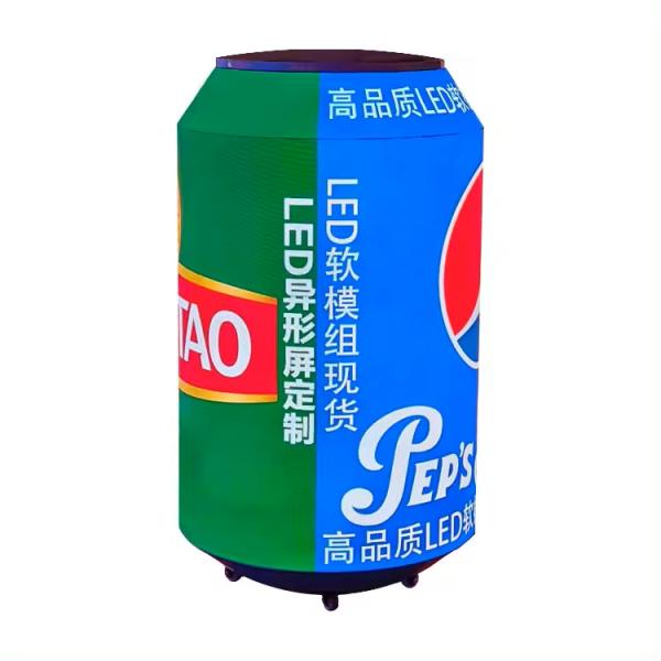 Quality Can Shaped Indoor Outdoor Advertising Led Display Screen P2 Full Color Floorstanding for sale