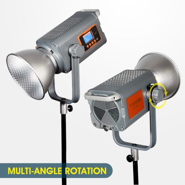 COB Spotlight 300W silver-white body dual color temperature 2700k-6500k bi suitable for studio lighting in photography